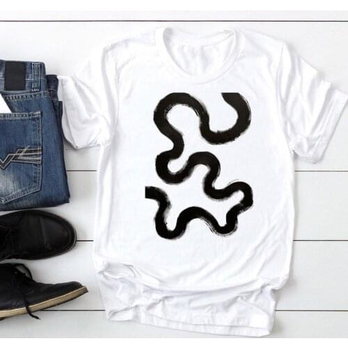 Women Short Sleeve Simple Printing New Travel Fashion Cartoon Summer Lady Print Tee Graphic T Top Female Tshirts Clothes T-Shirt