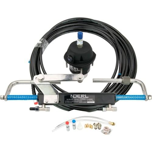 Boat Hydraulic Steering System Kit Marine Outboard Steering Cylinder Helm 90HP