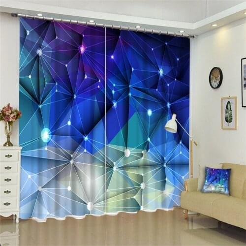 CustomizedGeometric figure Luxury 3D Blackout Window Curtain Drapes For Living room Bed room Hotel Wall Tapestry Cortinas