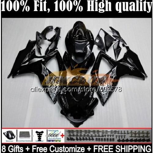 Injection For SUZUKI GSXR 600 750 CC GSXR-750 K6 750CC 5CL.9 GSXR750 GSXR-600 06 07 GSXR600 2006 2007 OEM Fairing Glossy black