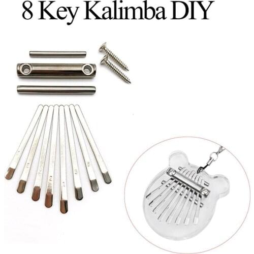 Kalimba Keys Diy Thumb Piano 8 Keys Bridge Saddle Hardware Pack For Kalimba Thumb Piano Mbira Diy Replacement Parts Accessory