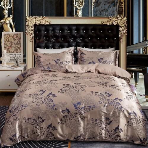 2021 Luxury 2 or 3pcs Bedding Set High Quality Jacquard Duvet Cover Set 1 Quilt Cover + 1/2 Pillowcase Twin Full Queen King Size