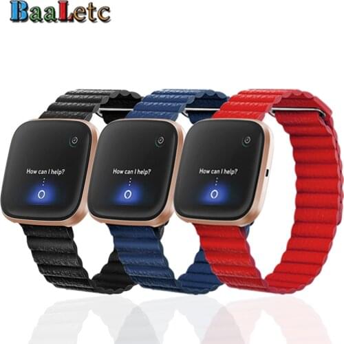 Leather Strap For Fitbit Versa 2 Watch Band Magnetic Bracelet Replacement Watch Strap For Fitbit Blaze / Versa / Versa Lite
