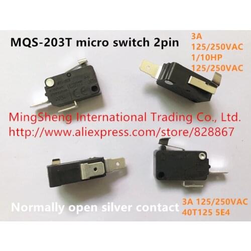 Original new 100% MQS-203T micro switch 2pin normally open silver contact