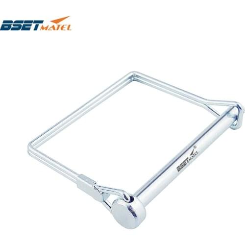 Spring Carbon Steel Square Shaft Locking Lock Pin Safety Coupler Pin Retainer Farm Trailers Wagons Lawn Garden Auto Car Trailer