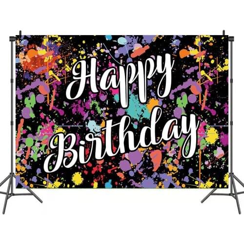 Multicolored Graffiti Painting Backdrops Photo Background House Decorations for Happy Birthday Party Photography Props