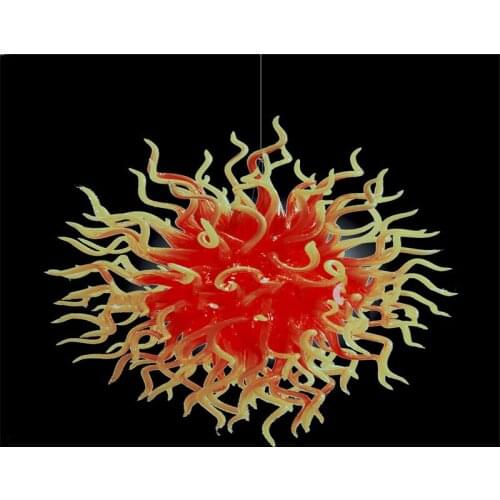 Luxurious Bedroom Designs High Ceiling Lamp Blown LED Glass Chandelier Flower Chandelier Lighting