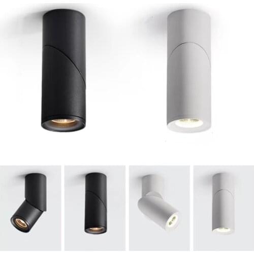 New Dimmable Rotating LED Downlights 10W15W20W COB LEDCeiling Spot Lights AC110-220V Warm Cold White Indoor Lighting