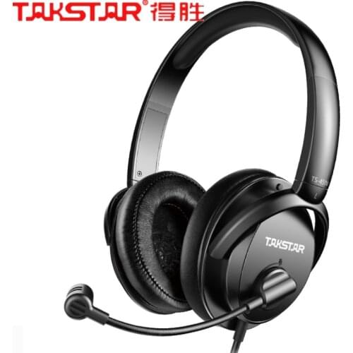 Takstar TS-450M multimedia headphone gaming esports computer headsets closed design high sensitivity microphone PU leather ear