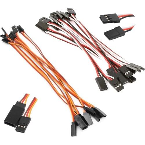 4Pcs 5/10/15/20/30cm Servo Extension Lead Wire 26AWG Cable Male to Female For RC Futaba/JR Airplane Helicopter DIY Model