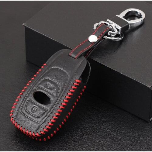 VCiiC Car Styling Genuine Leather Car Key Case Cover Fit For Subaru XV BRZ Forester Legacy Outback key holder