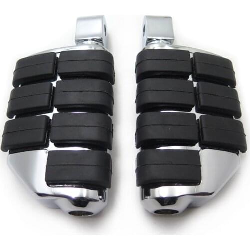 Aftermarket free shipping motorcycle parts For Motorcycle Yamaha Road Star Warrior Rubber Front Billet aluminum Foot Rest Pegs