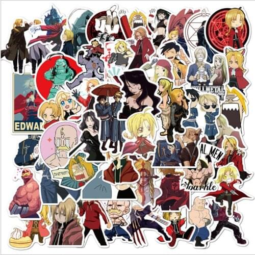 10/30/50Pcs/Set Fullmetal Alchemist For Snowboard Laptop Luggage Fridge Car- Styling Vinyl Decal Home Decor Stickers