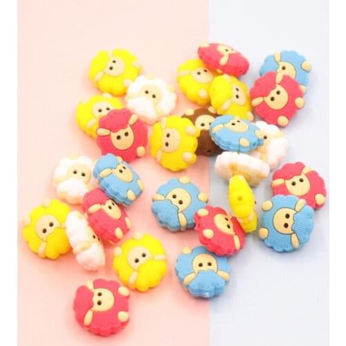 10pcs Food Grade Baby Teether Beads Mini Swan Hedgehog Raccoon Sheep Koala Pearl Silicone Beads Pacifier Clips Chain DIY