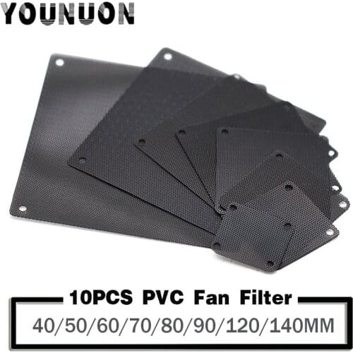 10Pcs 4cm 5cm 6cm 8cm 9cm 12cm 14cm Computer PC Mesh PVC Fan Dust Filter Dustproof Case Computer Mesh Cover Chassis dust cover