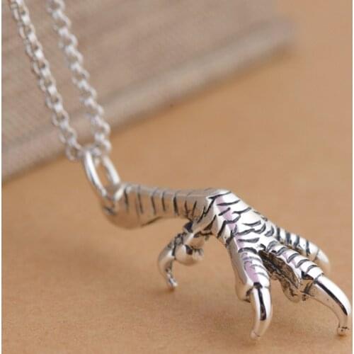 2021 Hot Fashion Raven Crow Oddities Bird Claw Talon Pendant Necklace Creative Jewelry For Women Men Gifts