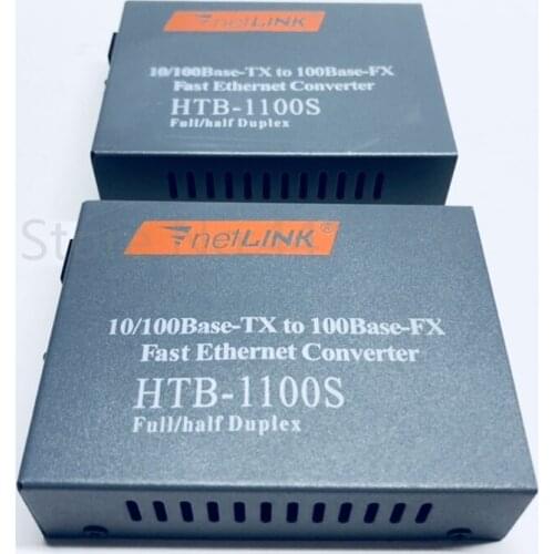 3 pair HTB-3100 Media Converter 10/100M Single-mode Single-fiber SC 25km Optical Fiber Media Converter Fiber Transceiver