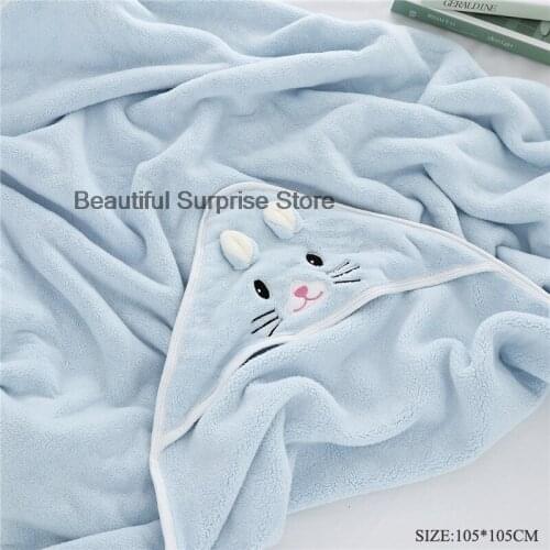 Newborn Bebe Cartoon Rabbit Towel Baby Hooded Towel for Infant Bebe Newborn Child Blanket Baby Pink Bath Poncho Spa Bathrobe
