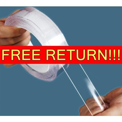 Dropshipping Quality Nano Tape Double Transparen Sticky Sided Reusable Loop sticky Adhesive Cleanable Gadgets Disks Glue Acrylic