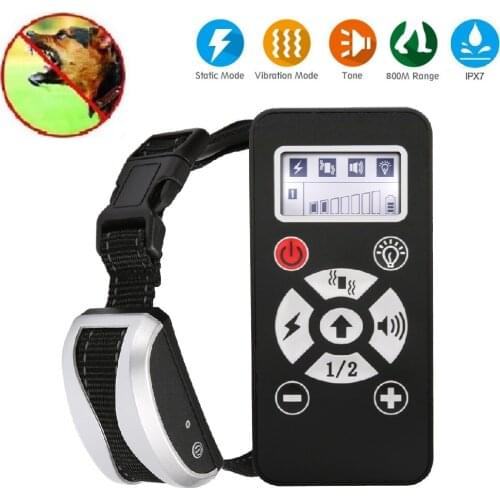 JanPet 800M LCD Remote Electric Dog Training Collars For Training Dog Shock Collars Pet Trainer No-Bark Collar For 1 or 2 Dogs