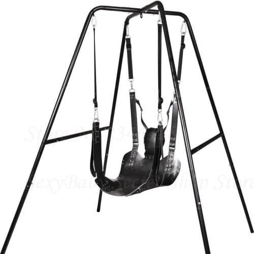 Sex Furnitures Two Layers Leather Sling Sex Hammock Sex Swing Chair Leather bed Hammock And Pillow Sex Toys For Couple Bondage