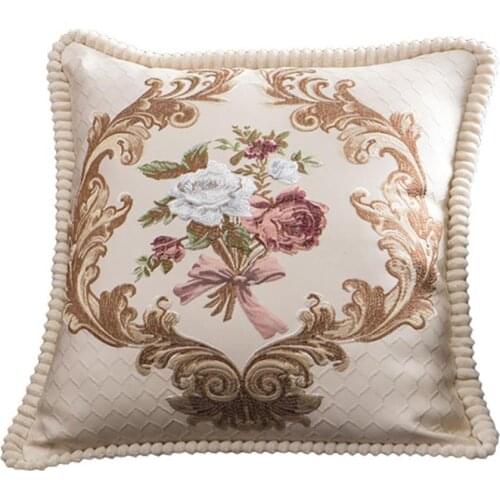 Hot Sale 50% 47x47cm Square Flower Cushion Cover Throw Pillow Case Home Sofa Bed Decoration