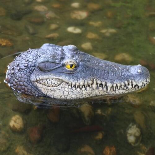 Creative Resin Simulation Floating Crocodile Head Animal Figurines Water pond decoy for Pool Statue Outdoor Garden Decoration
