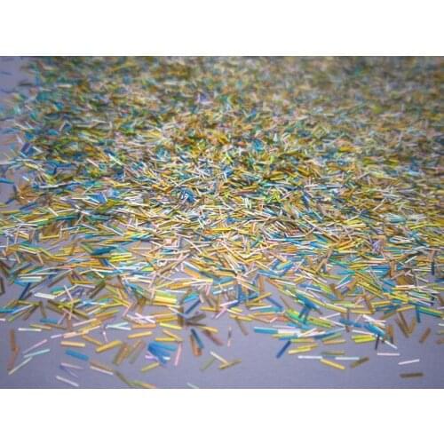 Laser Iridescent Chunky Nail Glitter Sequins Stripe Spangles for Nails Art Glitter Powder Resin Crafts Accessories Festival Deco