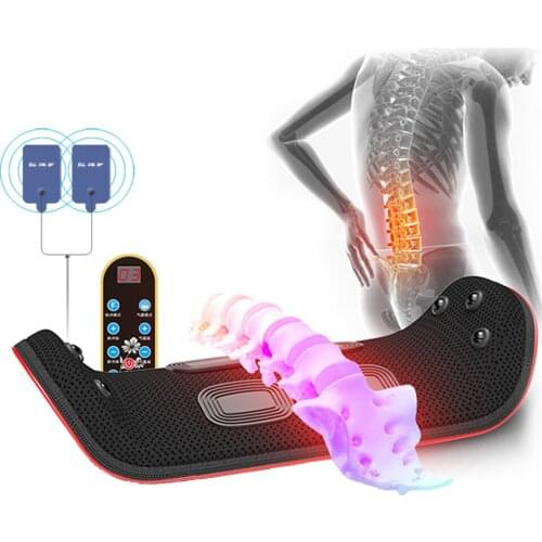 NEW Electric Lumbar Traction Device Waist Back Massager Vibration Massage Machine Lumbar Spine Support Waist Relieve Fatigue