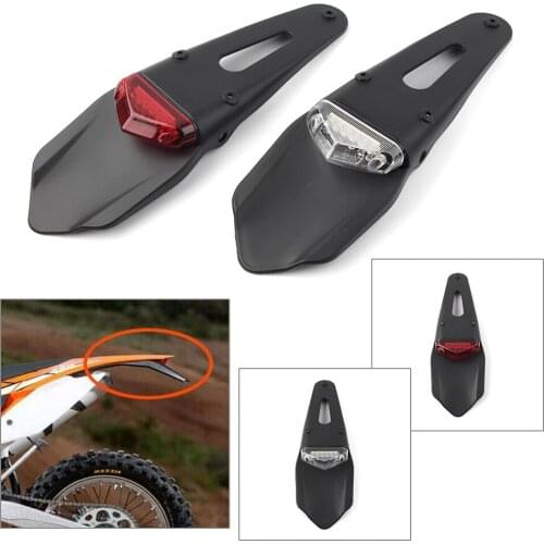 Motorbike Dirt Bike Mudguard Portative Rear Fender w/ Tail Light For XR400 CRF250 CRF450 DRZ KLX 400 400 450 525 530 Universal