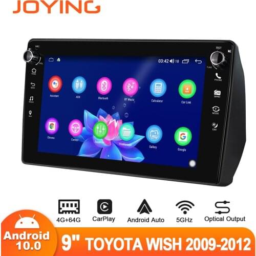 JOYING 9 Inch Radio Stereo Android 10 Central Multimedia Player Android Auto CarPlay Automotive Sound For Toyota Wish 2009-2012