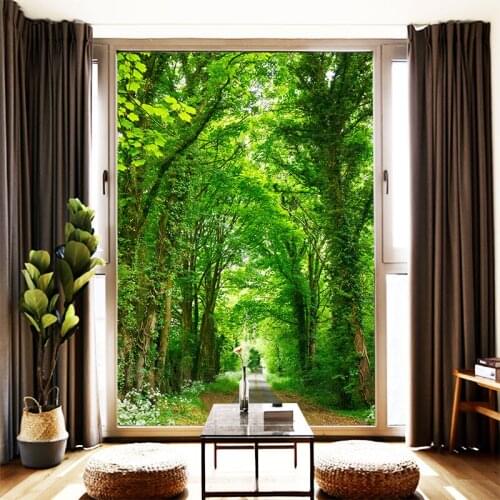 Custom opaque wardrobe sliding door stickers glass window paper film mirror stickers opaque bathroom privacy stickers