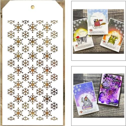 2021 New Label Tag Plastic Stencil For DIY Craft Making Christmas Snowflake Scrapbooking Card Album No Metal Cutting Dies Stamps