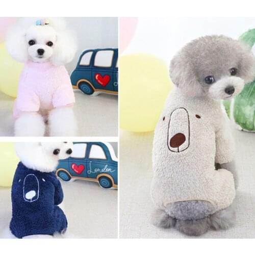 Dog Cat Clothes Cotton Sweater Coats Jumpsuit Chihuahua Clothing Winter Coat Jacket Hooded Pajamas Dog Costume