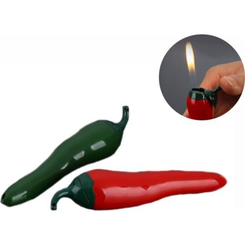 Creative Mini Gas Lighter Butane Gas Chili Cigarette Lighters Funny Lighter Nice Gift