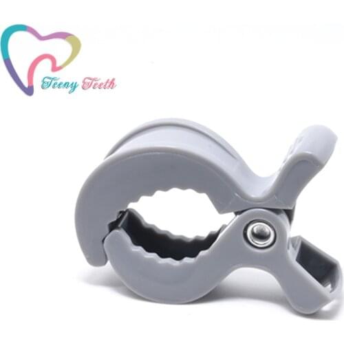Teeny Teeth 1 PC Gray Plastic Stroller Clip,Baby Carrier,Baby Wearing/Car Seat /Stroller Clip Hook For Baby Teething Accessory