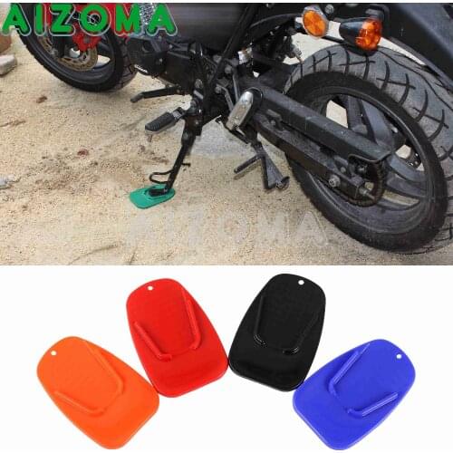 Cafe Racer Motorcycle Bike Kickstand Pad Parking Scooter Side Support Pad For Honda Kawasaki BMW Suzuki Side Stand Grip Support