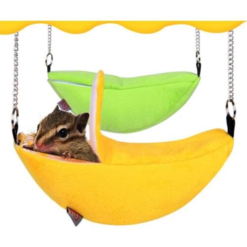 Banana Ship Moon Pet Hamster Birds Swing Hammock Warm Hanging Bed Nests Cage