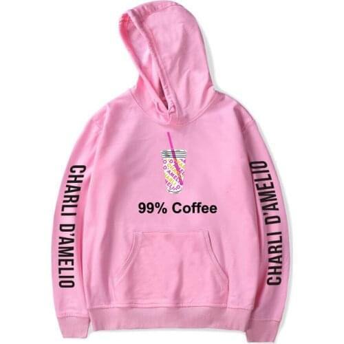 Popular Charli DAmelio Hoodies Sweatshirts Women Men Autumn Winter Kpop Long Sleeve Tops Charli DAmelio Ice Coffee Sweatshirts