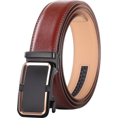 2021 Automatic Buckle Belt For Men Leather Designer High Quality Mens Fashion Cowhide Belts Male Casual Red Brown Black B403