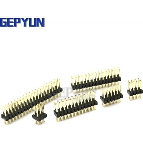 SMT 1.27mm 1.27 Double Row Male Breakaway PCB Board Pin Header Connector Pinheader 2*3/4/5/6/7/8/10/12/15/20/40p 3-50P Gepyun