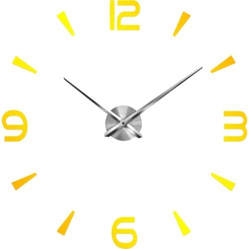 Modern Fashion Acrylic Mirror Surface Wall Sticker Clock For Home Decor