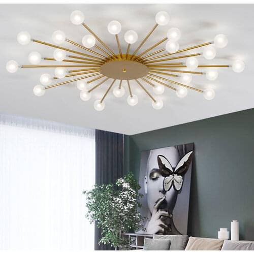 Modern LED living room chandelier ceiling Lamp chandelier Nordic gold/black bedroom kitchen study indoor decor lighting fixtures