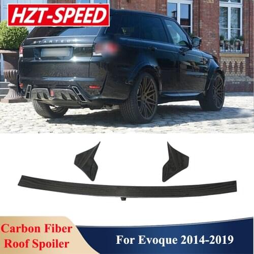 Evoque Modify to ST Style Real Carbon Fiber Rear Trunk Spoiler Wing For Land Rover Evoque Sport Car 2014-2019