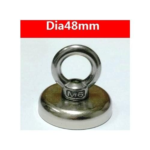 Pulling force 60KGs Pot Magnet, 1PC Dia48mm, magnetic pot with Ring, magnetic attractor, Free Shipping