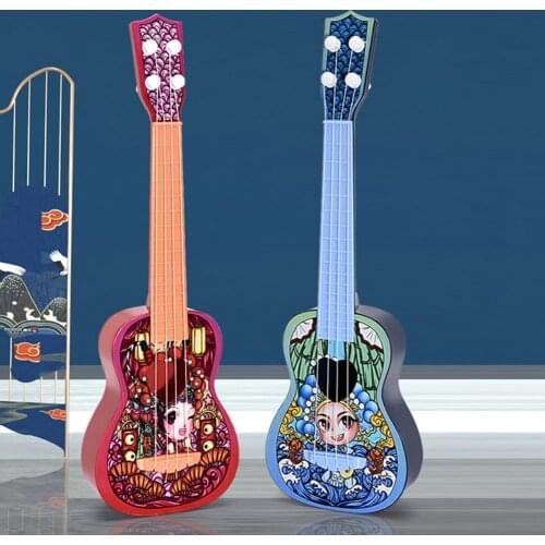 Beginner Ukulele Compact Exquisite Workmanship Smooth Surface Red Mini Instrument Ukulele Toy Kids Gift