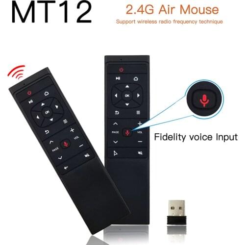 MRSVI MT12 Air Mouse Smart Voice input Remote Control 2.4G RF No gyro function For планшет/tablet/skr 1.4/Android tv box AM6 X2C