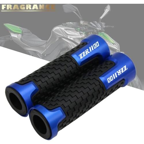 Universal 22mm 7/8'' CNC Aluminum Rubber Motorcycle Anti-Skid Handle Grips grips handlebar for KAWASAKI ZZR 1100 ZZR, ZX6R EX250