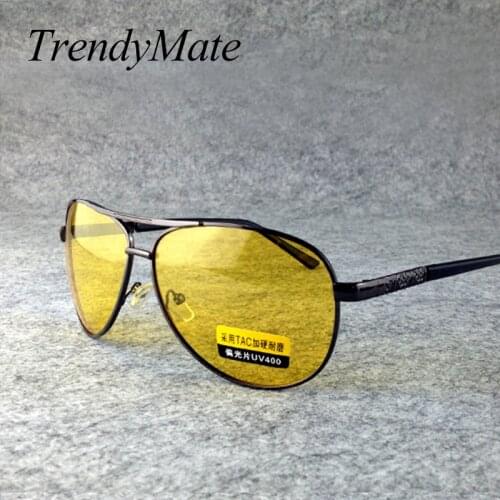 Driver Night Driving Sunglasses Men Women Polarized Shades Pilot Sunglass Male Female Night Vision Goggle Sun Glasses 1466T
