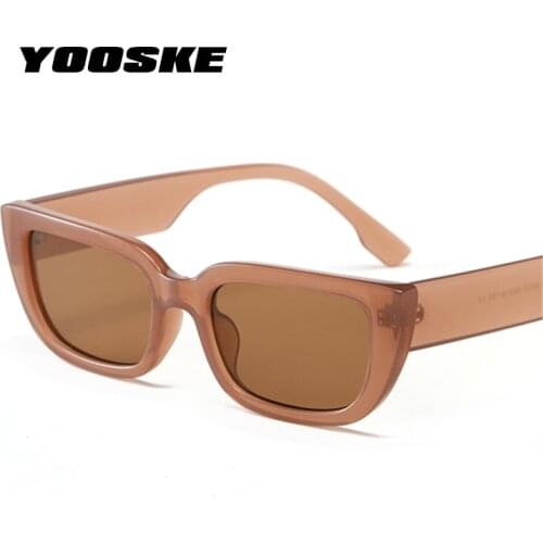 YOOSKE Brand Vintage Cat Eye Sunglasses Women Retro Small Frame Sun Glasses Fashion Leopard Brown Eyewear for Ladies UV400